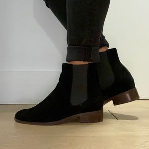 Black Suede Chelsea Boots